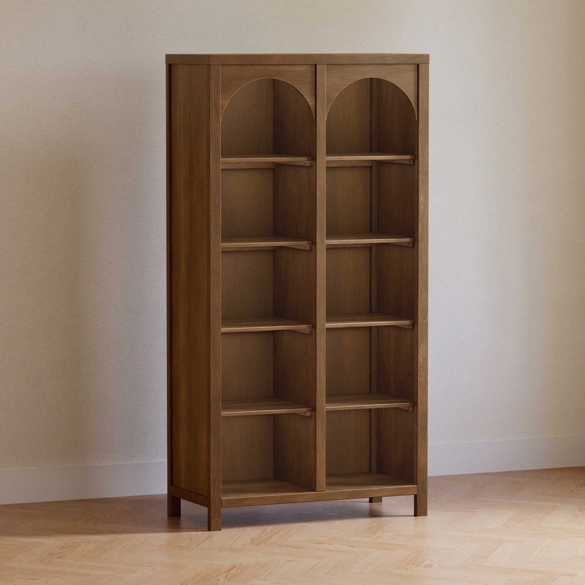 M24814NL,Namesake,Eloise Bookcase  Assembled in Natural Walnut