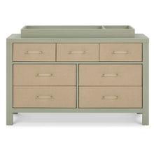 M24816FSPSEW,Namesake,Eloise 7-Drawer Assembled Dresser in French Sage and Performance Sand Eco-Weave