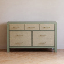 M24816FSPSEW,Namesake,Eloise 7-Drawer Assembled Dresser in French Sage and Performance Sand Eco-Weave