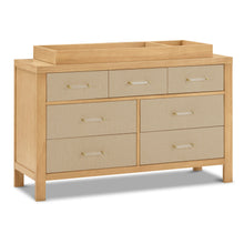 M24816HYPSEW,Namesake,Eloise 7-Drawer Assembled Dresser in Honey & Performance Sand Eco-Weave
