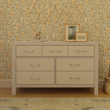 M24816WDFPEW,Namesake,Eloise 7-Drawer Assembled Dresser in White Driftwood and Performance Pearl Eco-Weave