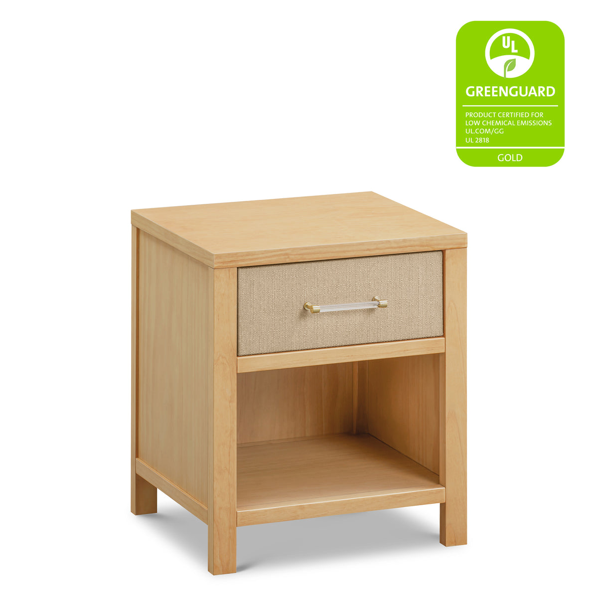 M24860HYPSEW,Namesake,Eloise Nightstand  Assembled in Honey & Performance Sand Eco-Weave