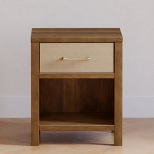 M24860NLPSEW,Namesake,Eloise Nightstand  Assembled in Natural Walnut & Performance Sand Eco-Weave
