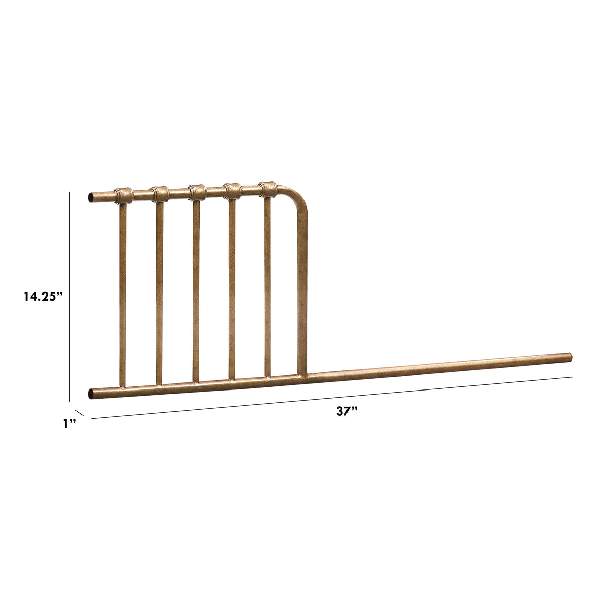 M25599VG,Namesake,Mini Toddler Bed Conversion Kit (Abigail-Winston) in Vintage Gold