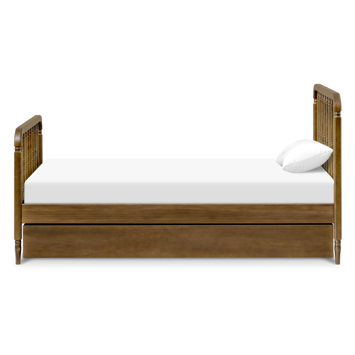 M25973NL,The MDB Family,Twin Storage Trundle Bed in Natural Walnut