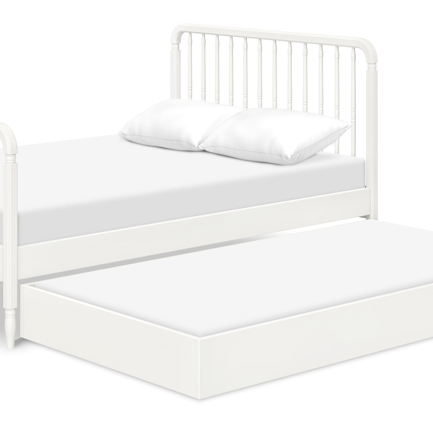 M25973RW,The MDB Family,Twin Storage Trundle Bed in Warm White