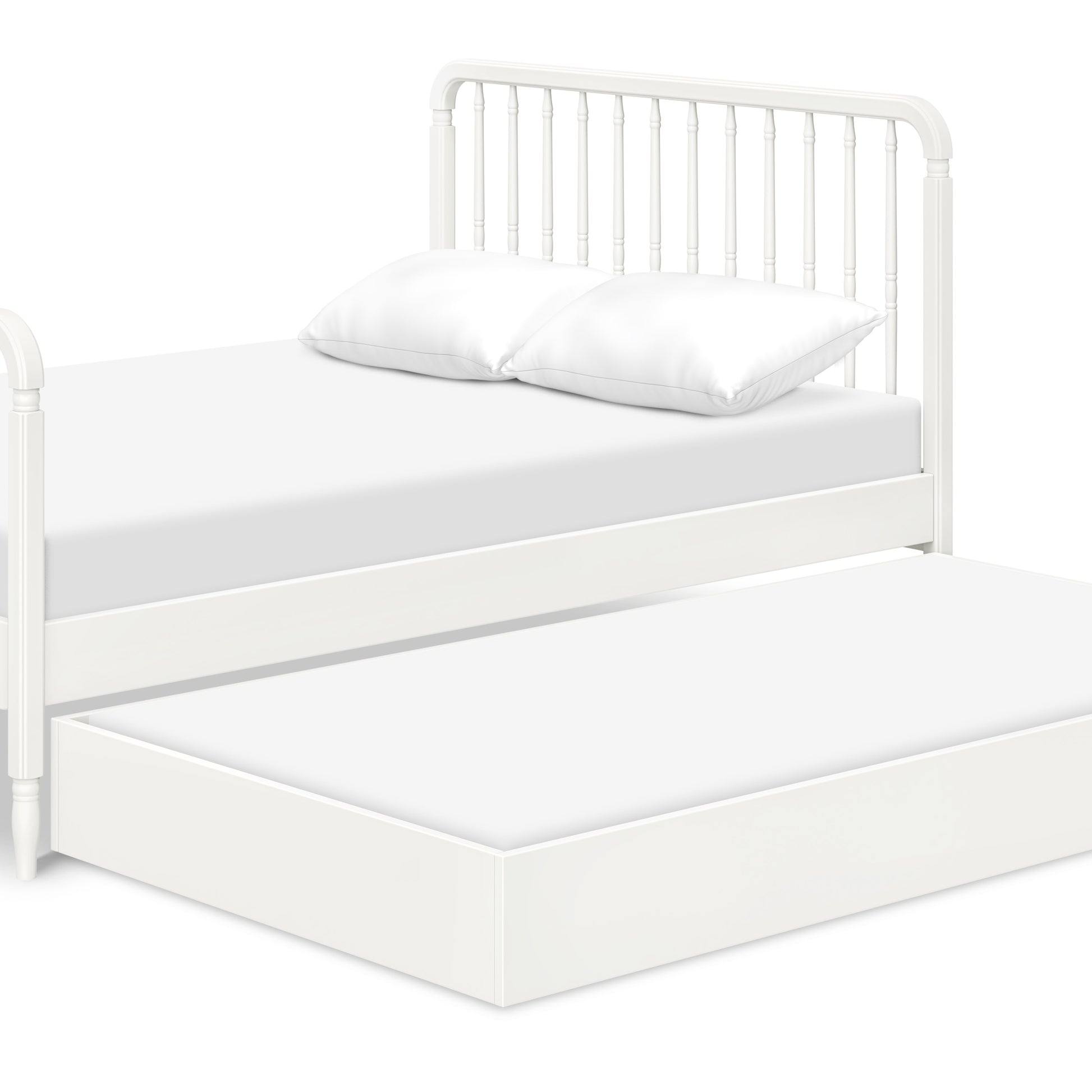 M25973RW,The MDB Family,Twin Storage Trundle Bed in Warm White