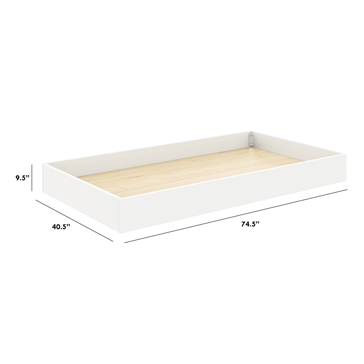M25973RW,The MDB Family,Twin Storage Trundle Bed in Warm White