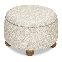 M30985MADF,Namesake,Morris & Co. x Namesake Tuffet Storage Ottoman Mallow in Ash w/ Dark Wood Ball Feet