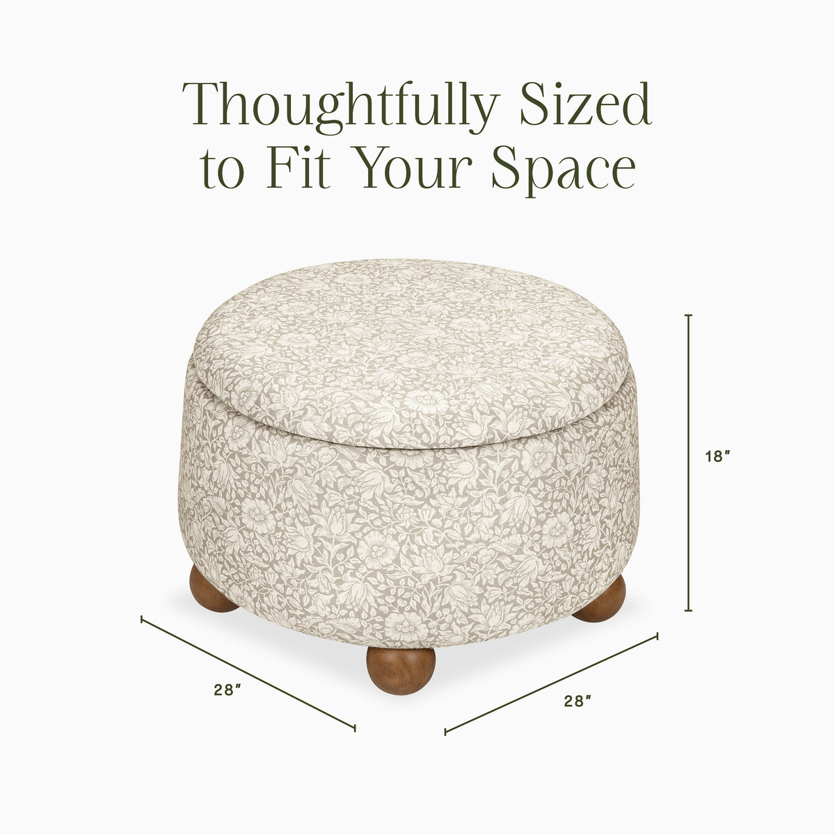 M30985MADF,Namesake,Morris & Co. x Namesake Tuffet Storage Ottoman Mallow in Ash w/ Dark Wood Ball Feet