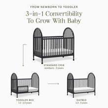 M31401AB,Namesake,Alouette 3-in-1 Convertible Spindle Crib in Archival Black