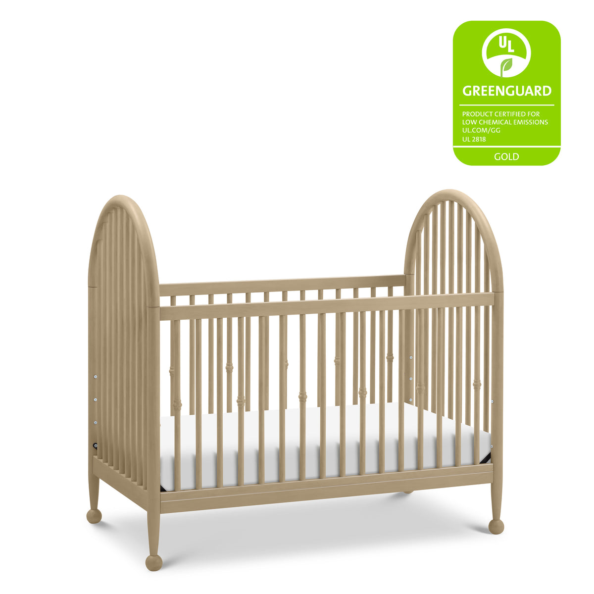 M31401WP,Namesake,Alouette 3-in-1 Convertible Spindle Crib in Washed Pine