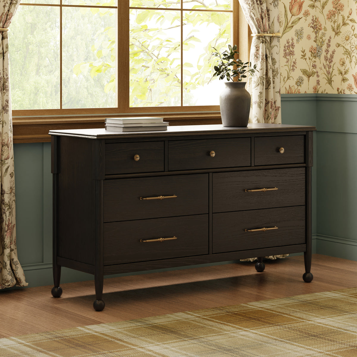 M31416AB,Namesake,Alouette 7-Drawer Assembled Dresser in Archival Black