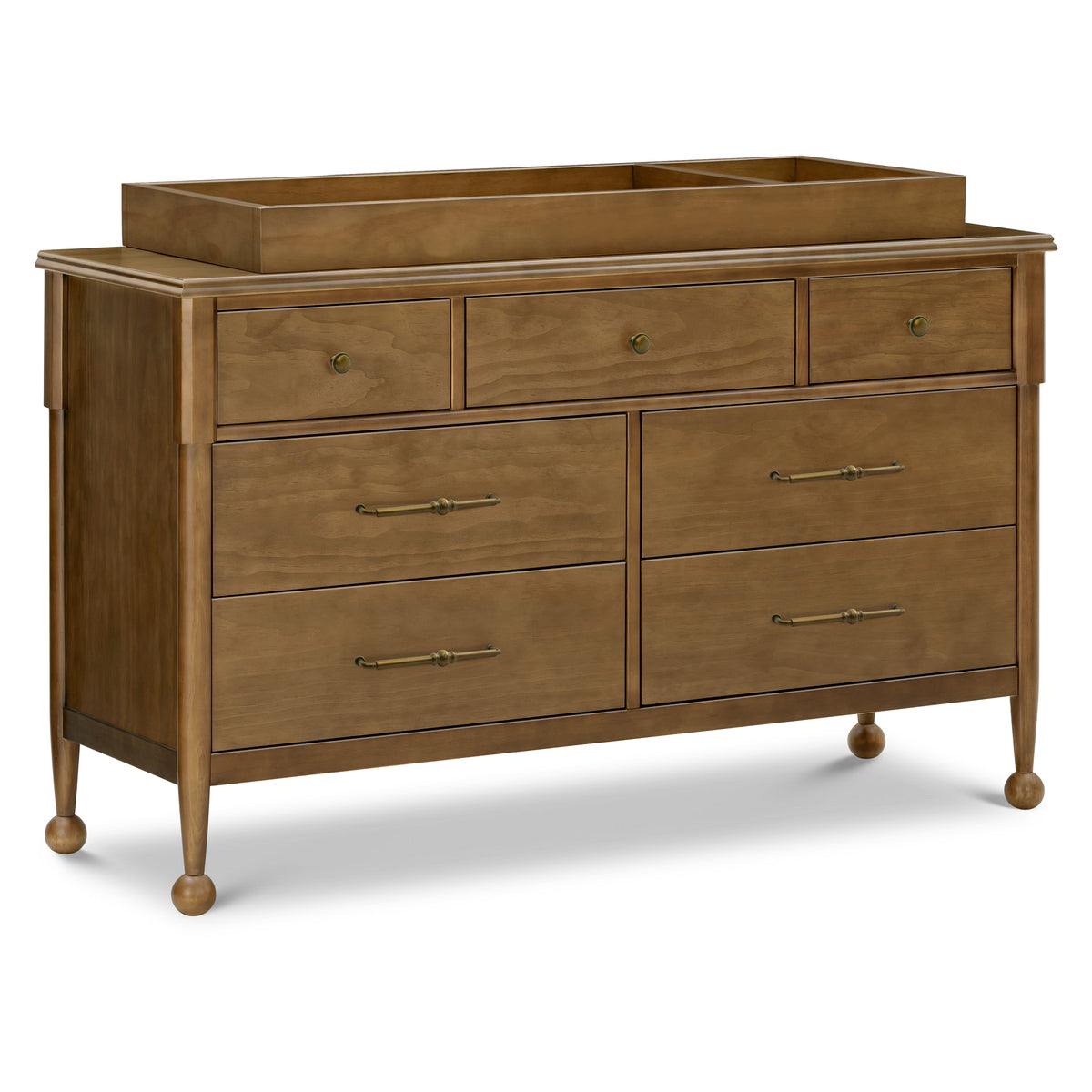 M31416NL,Namesake,Alouette 7-Drawer Assembled Dresser in Natural Walnut