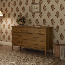 M31416NL,Namesake,Alouette 7-Drawer Assembled Dresser in Natural Walnut