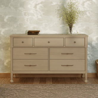 M31416WP,Namesake,Alouette 7-Drawer Assembled Dresser in Washed Pine