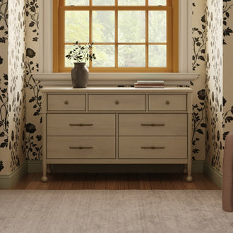 M31416WP,Namesake,Alouette 7-Drawer Assembled Dresser in Washed Pine