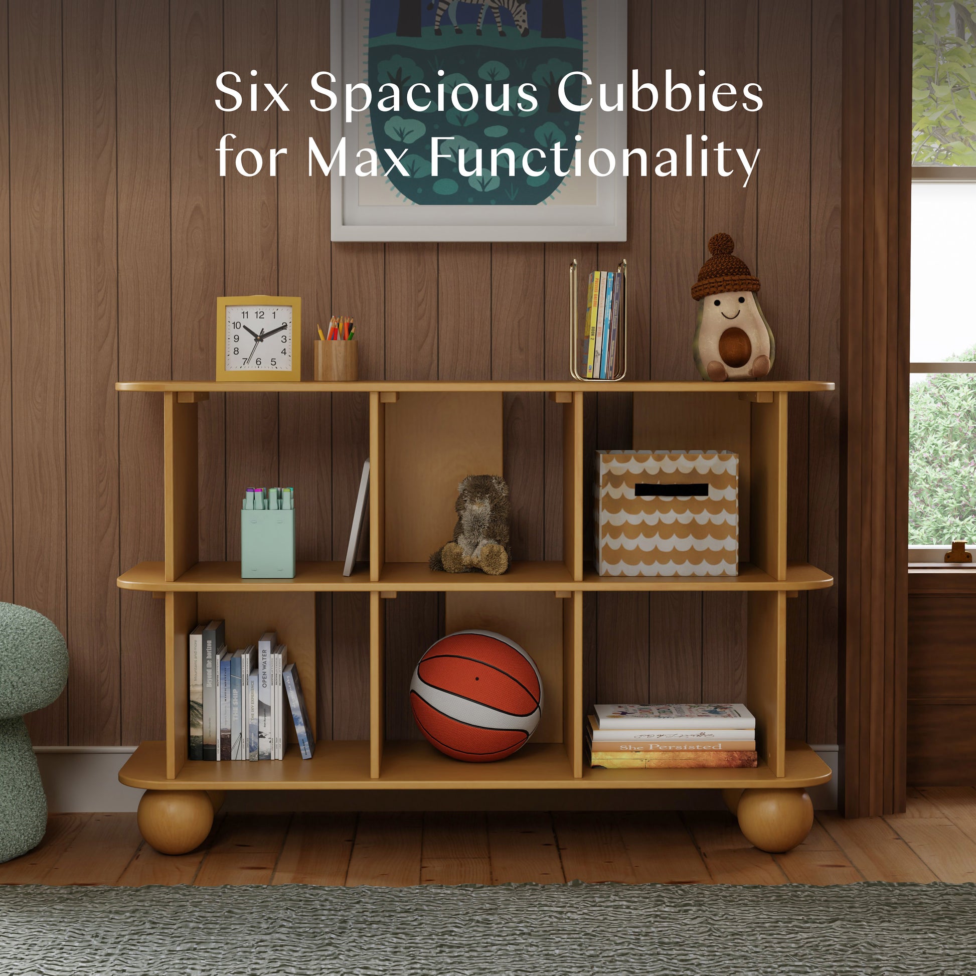 M31811HY,Babyletto Kids,Crosby Open Bookcase in Honey
