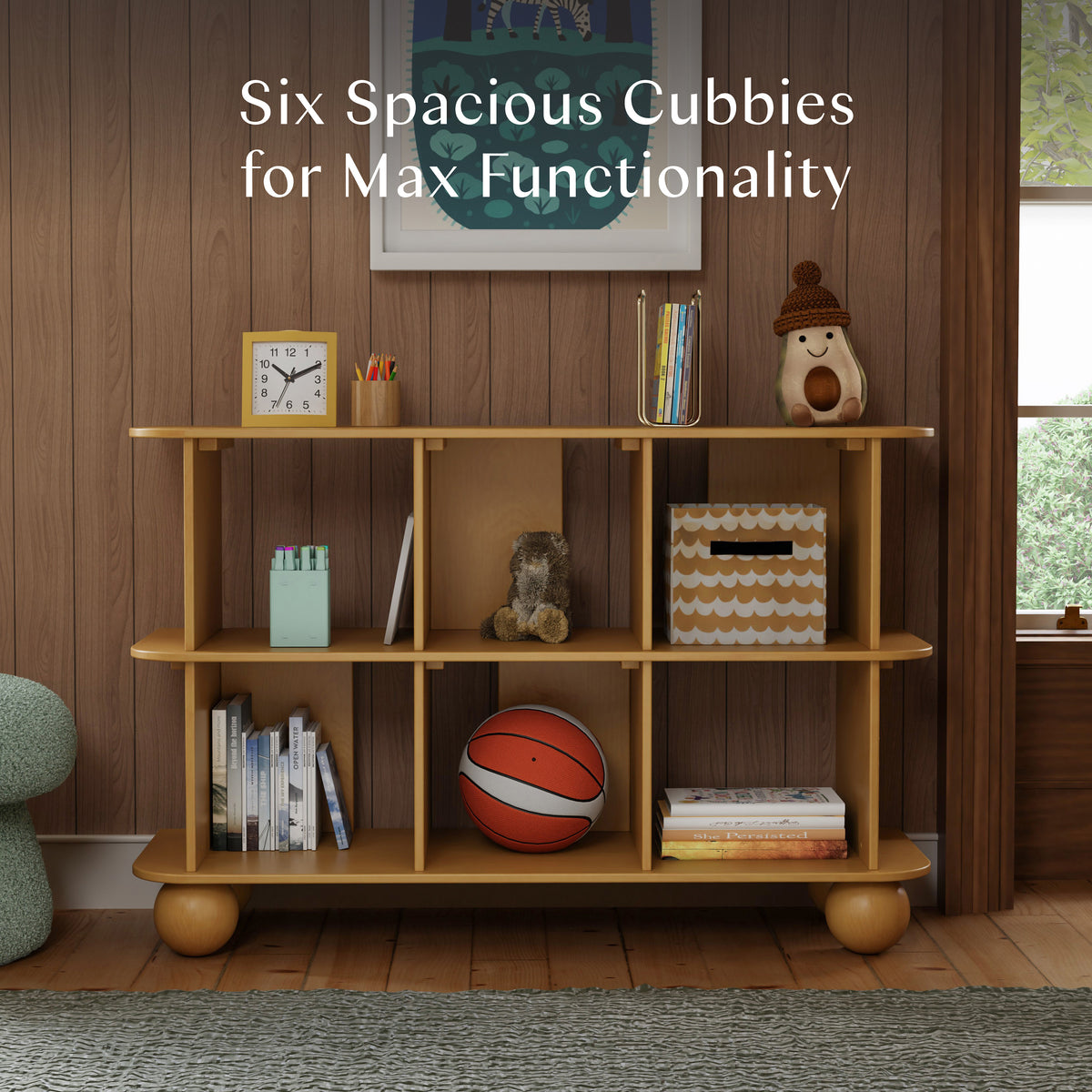 M31811HY,Babyletto Kids,Crosby Open Bookcase in Honey