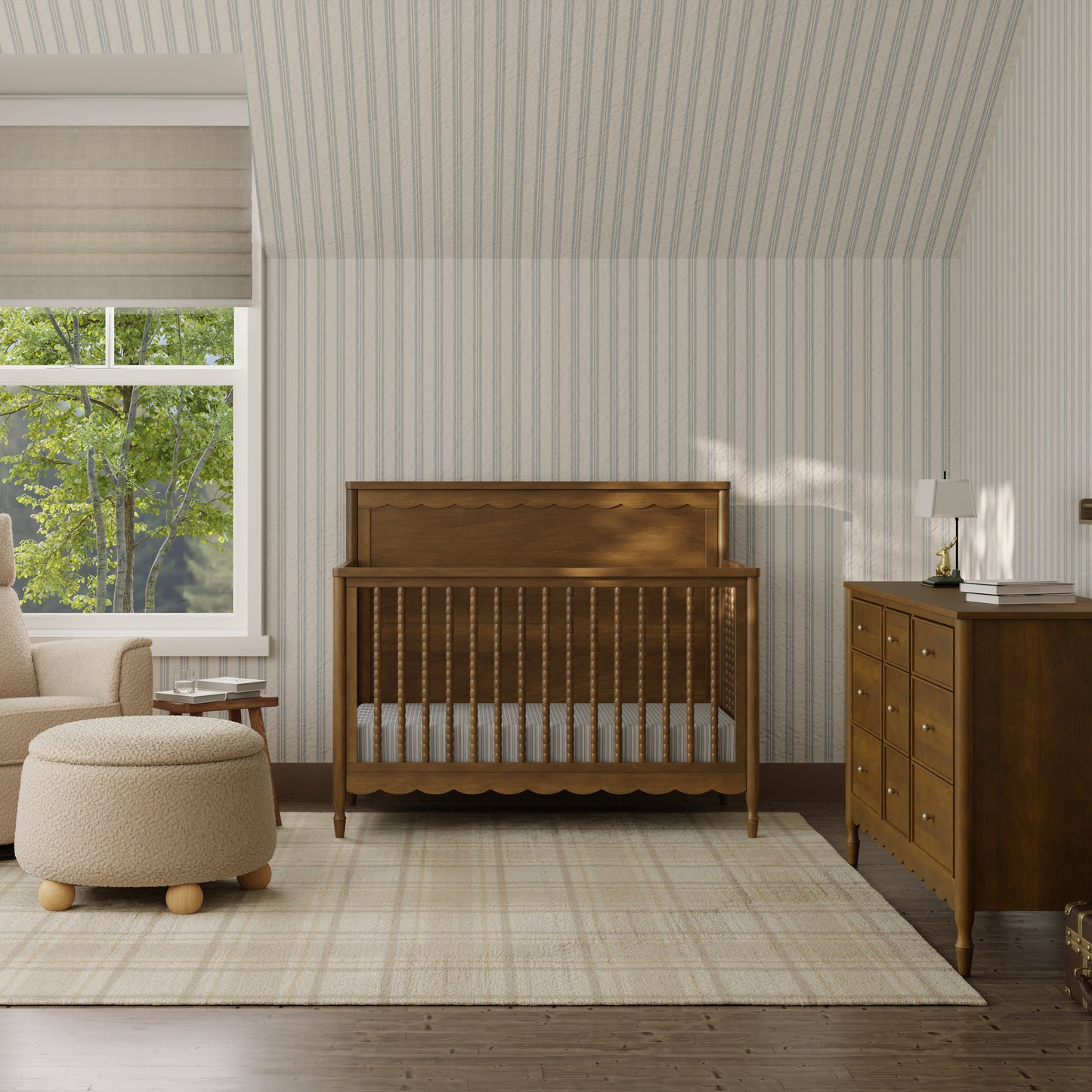 M32301NL,Namesake,Ambrosia 4-in-1 Convertible Crib in Natural Walnut