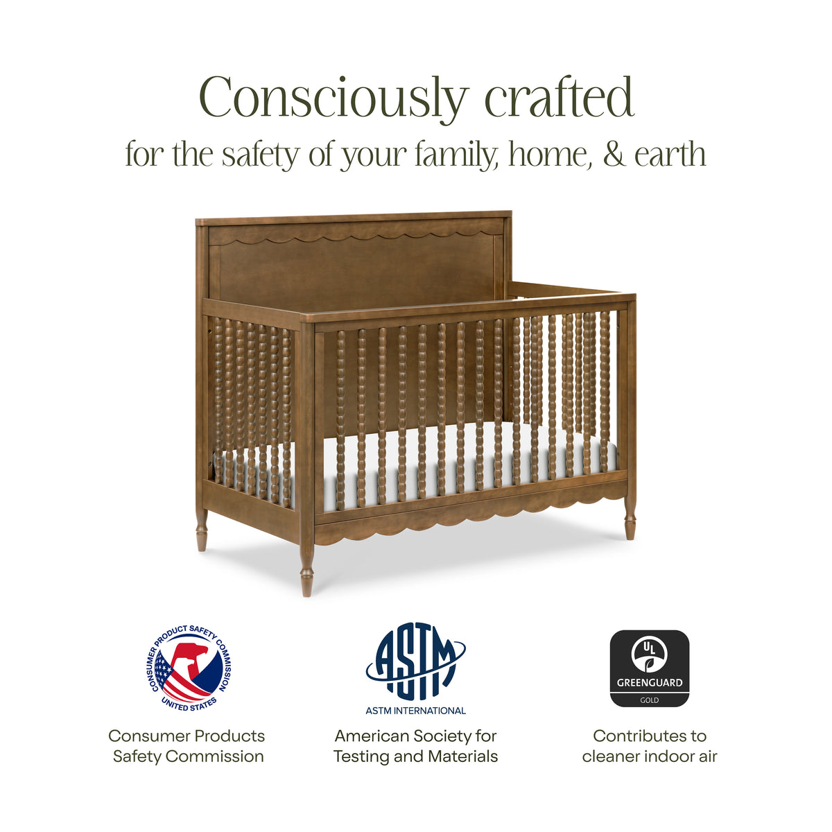 M32301NL,Namesake,Ambrosia 4-in-1 Convertible Crib in Natural Walnut