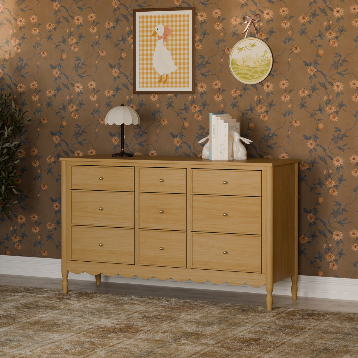 M32328HY,Namesake,Ambrosia 9-Drawer Assembled Dresser in Honey