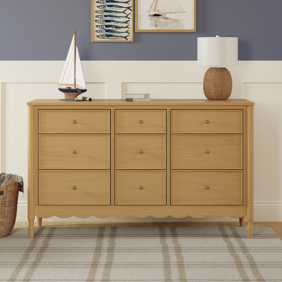 M32328HY,Namesake,Ambrosia 9-Drawer Assembled Dresser in Honey