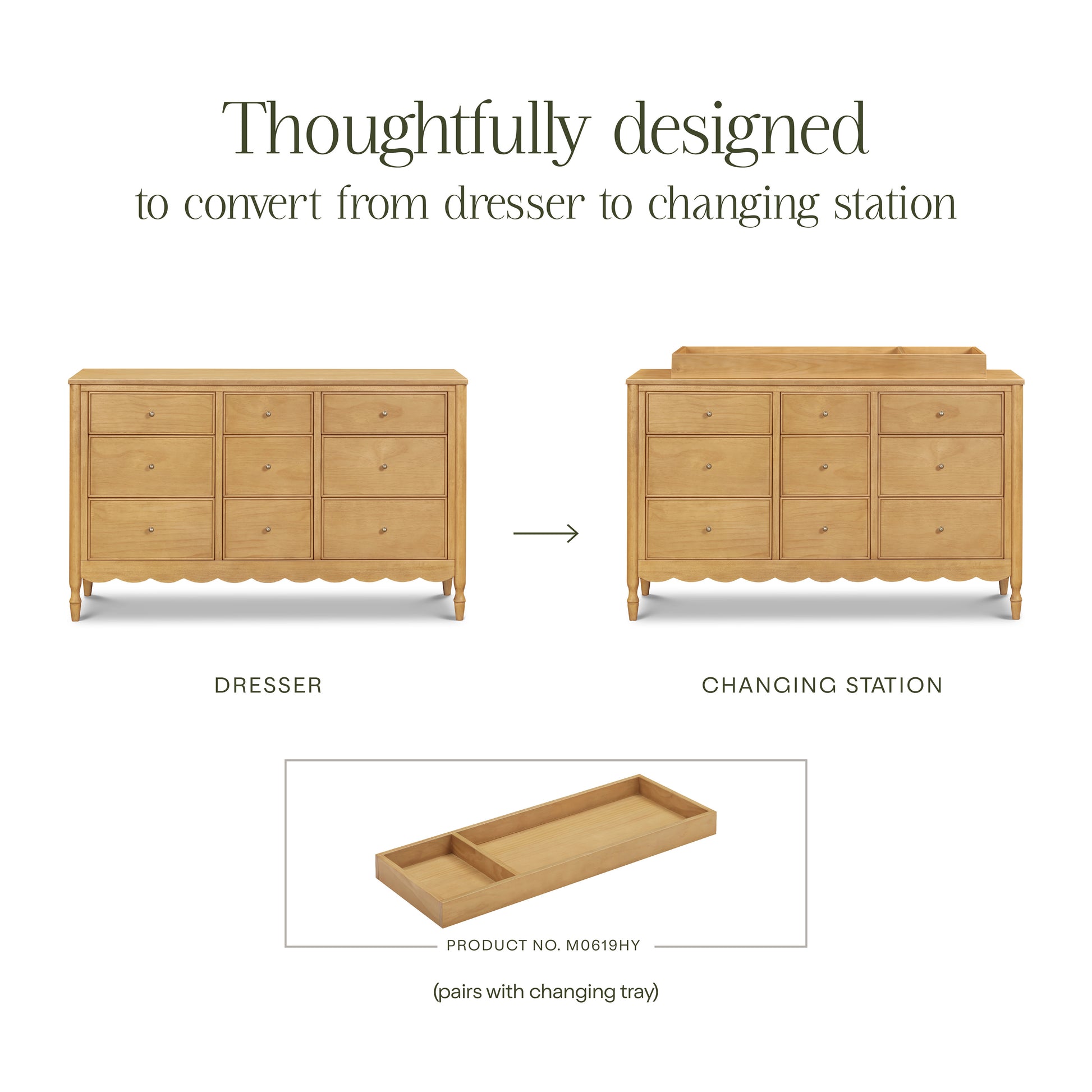 M32328HY,Namesake,Ambrosia 9-Drawer Assembled Dresser in Honey