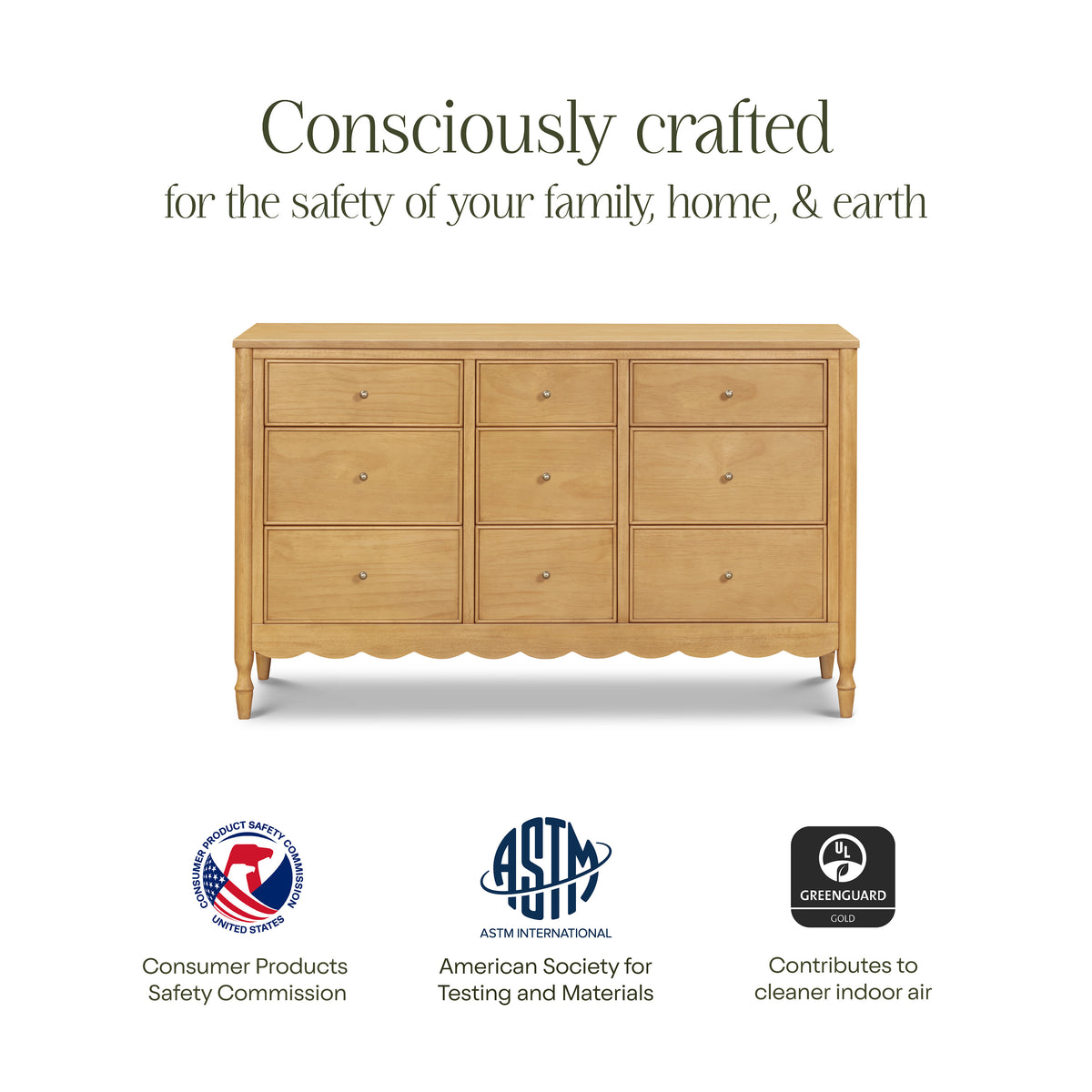 M32328HY,Namesake,Ambrosia 9-Drawer Assembled Dresser in Honey