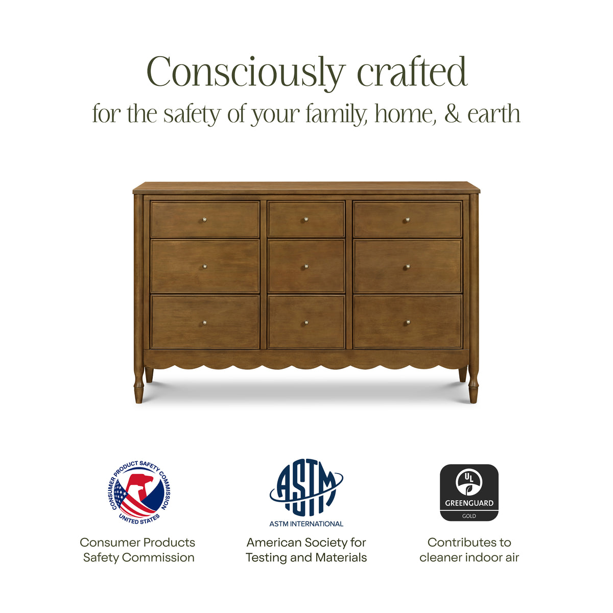 M32328NL,Namesake,Ambrosia 9-Drawer Assembled Dresser in Natural Walnut