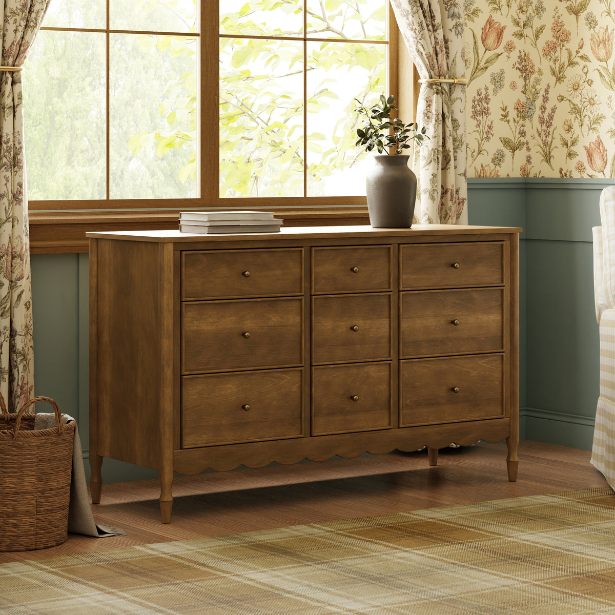 M32328NL,Namesake,Ambrosia 9-Drawer Assembled Dresser in Natural Walnut