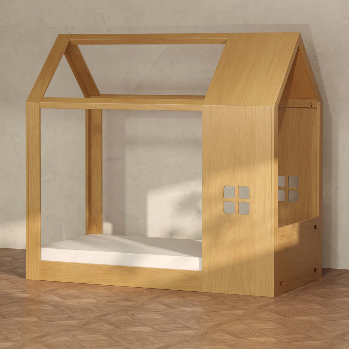 M32876HY,Babyletto Kids,Uchi Montessori-Inspired House Twin Bed in Honey