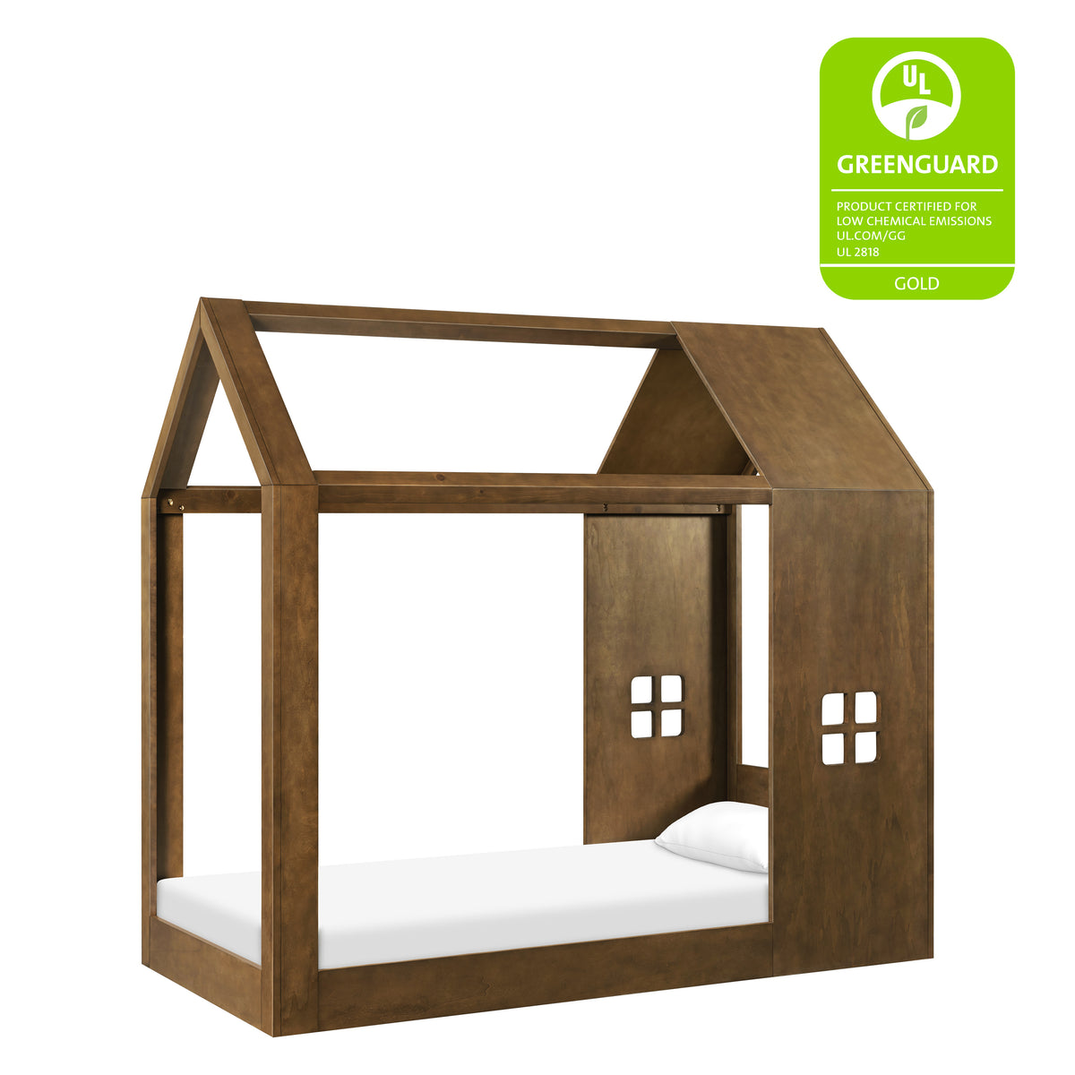 M32876NL,Babyletto Kids,Uchi Montessori-Inspired House Twin Bed in Natural Walnut