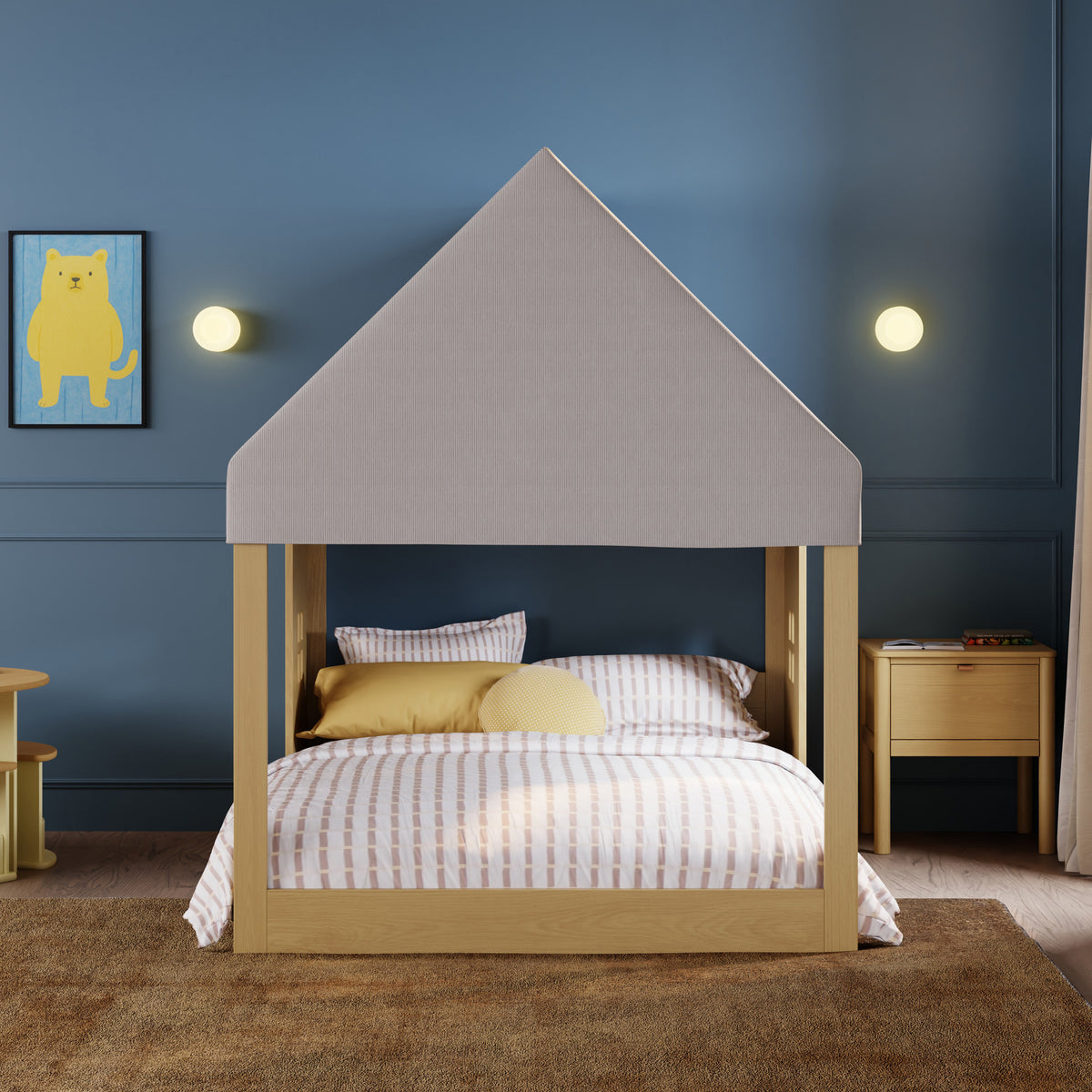 M32889HY,Babyletto Kids,Uchi Montessori-Inspired House Full Bed in Honey