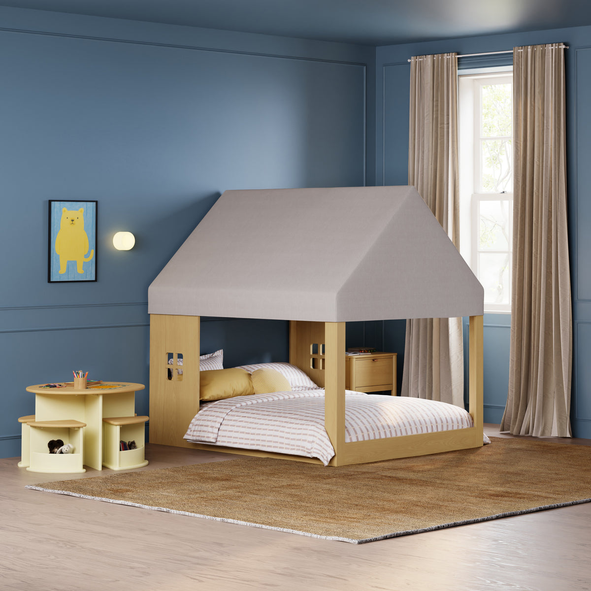 M32889HY,Babyletto Kids,Uchi Montessori-Inspired House Full Bed in Honey