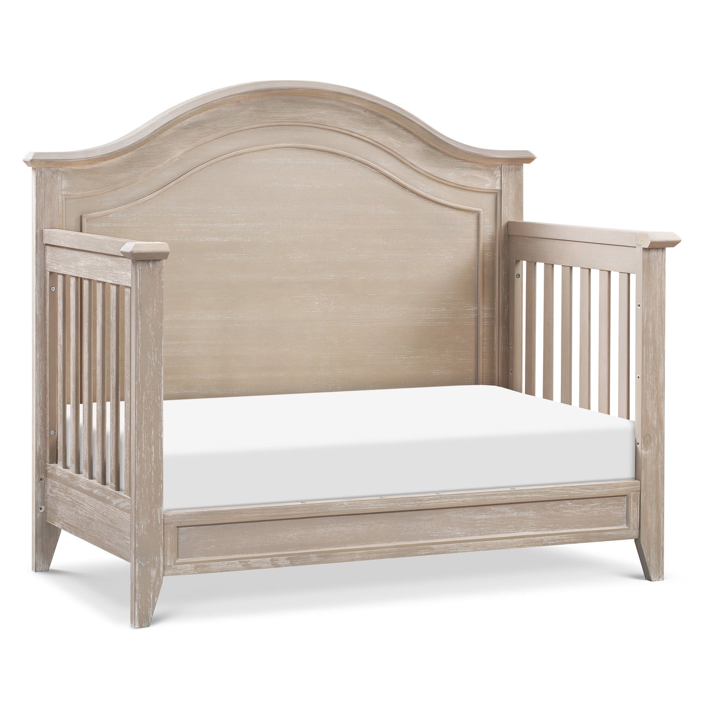 M34401SDB,Monogram by Namesake,Barrow Rustic 4-in-1 Convertible Curve Top Crib in Sandbar