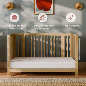 M5322BB,Babyletto,Pure Core Non-Toxic Crib Mattress w/Dry Waterproof Cover