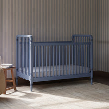 M7101CVB,Namesake,Liberty 3-in-1 Convertible Spindle Crib w/Toddler Bed Conversion Kit in Cove Blue