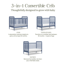 M7101CVB,Namesake,Liberty 3-in-1 Convertible Spindle Crib w/Toddler Bed Conversion Kit in Cove Blue