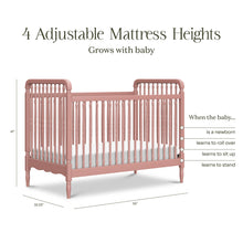 M7101DTR,Namesake,Liberty 3-in-1 Convertible Spindle Crib w/Toddler Bed Conversion Kit in Dusty Rose