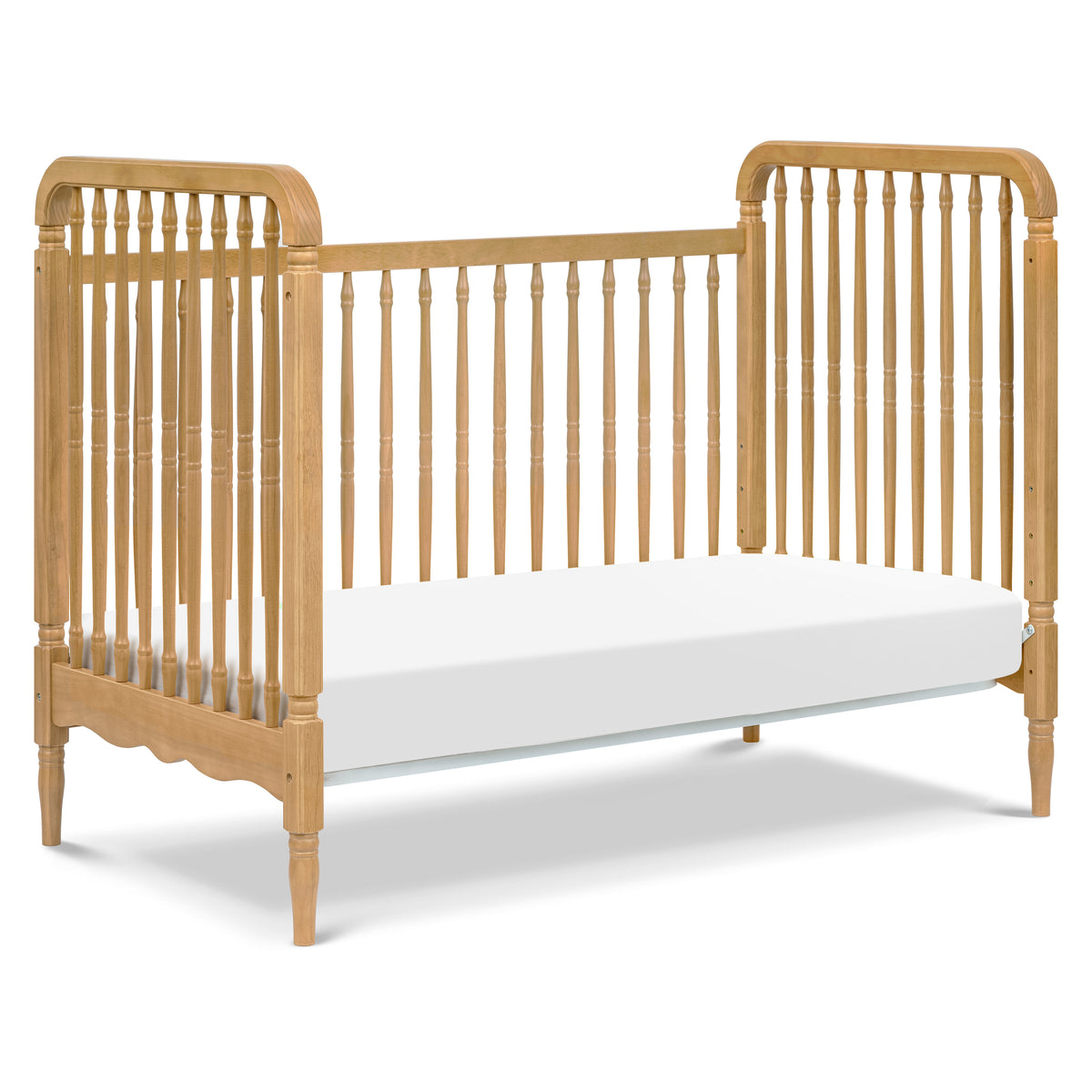 M7101HY,Namesake,Liberty 3-in-1 Convertible Spindle Crib w/Toddler Bed Conversion Kit in Honey