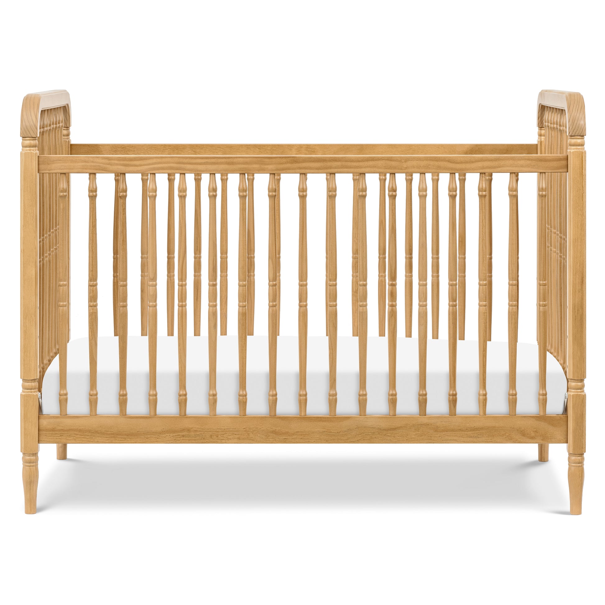 M7101HY,Namesake,Liberty 3-in-1 Convertible Spindle Crib w/Toddler Bed Conversion Kit in Honey