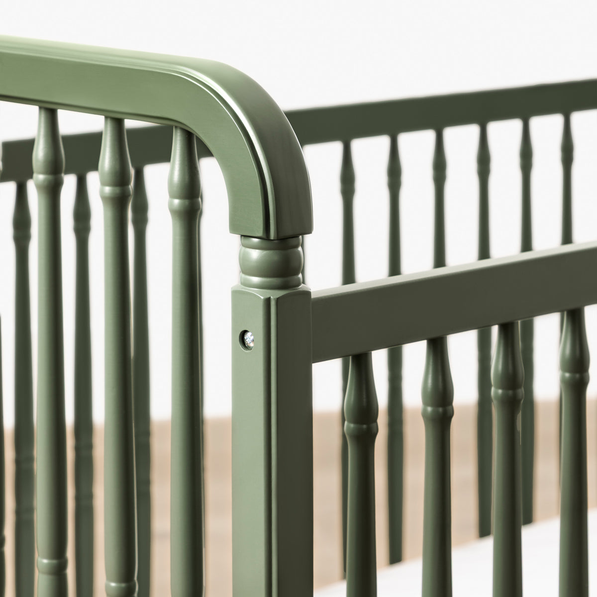 M7101JP,Namesake,Liberty 3-in-1 Convertible Spindle Crib w/Toddler Bed Conversion Kit in Juniper