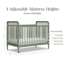 M7101JP,Namesake,Liberty 3-in-1 Convertible Spindle Crib w/Toddler Bed Conversion Kit in Juniper