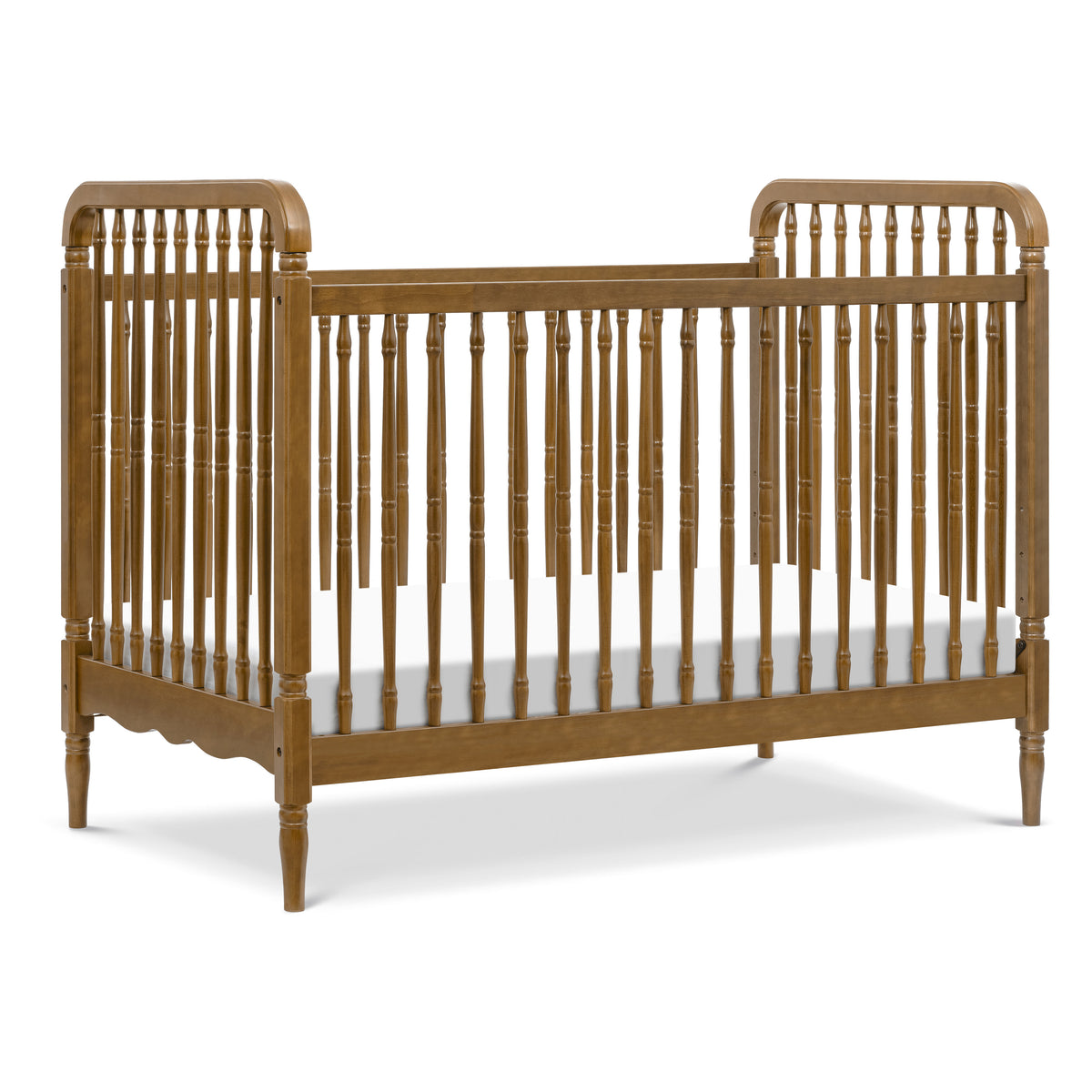 M7101NL,Namesake,Liberty 3-in-1 Convertible Spindle Crib w/Toddler Bed Conversion Kit in Natural Walnut