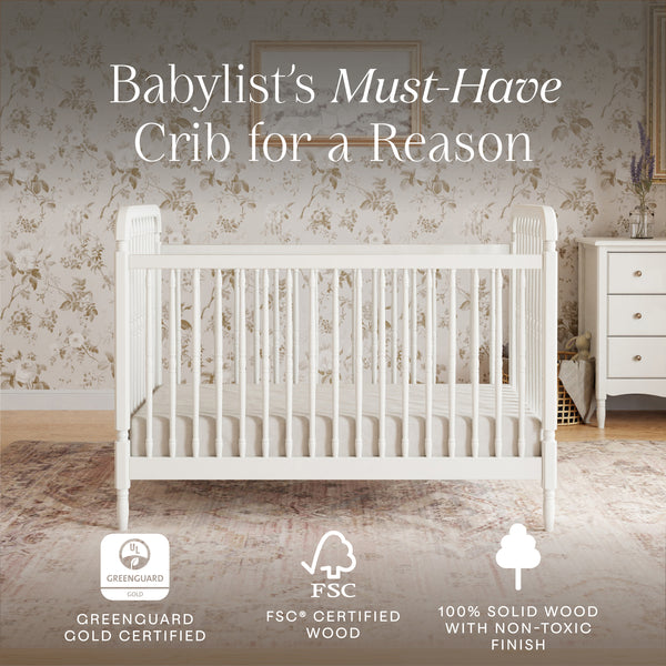 M7101RW,Namesake,Liberty 3-in-1 Convertible Spindle Crib w/Toddler Bed Conversion Kit in Warm White