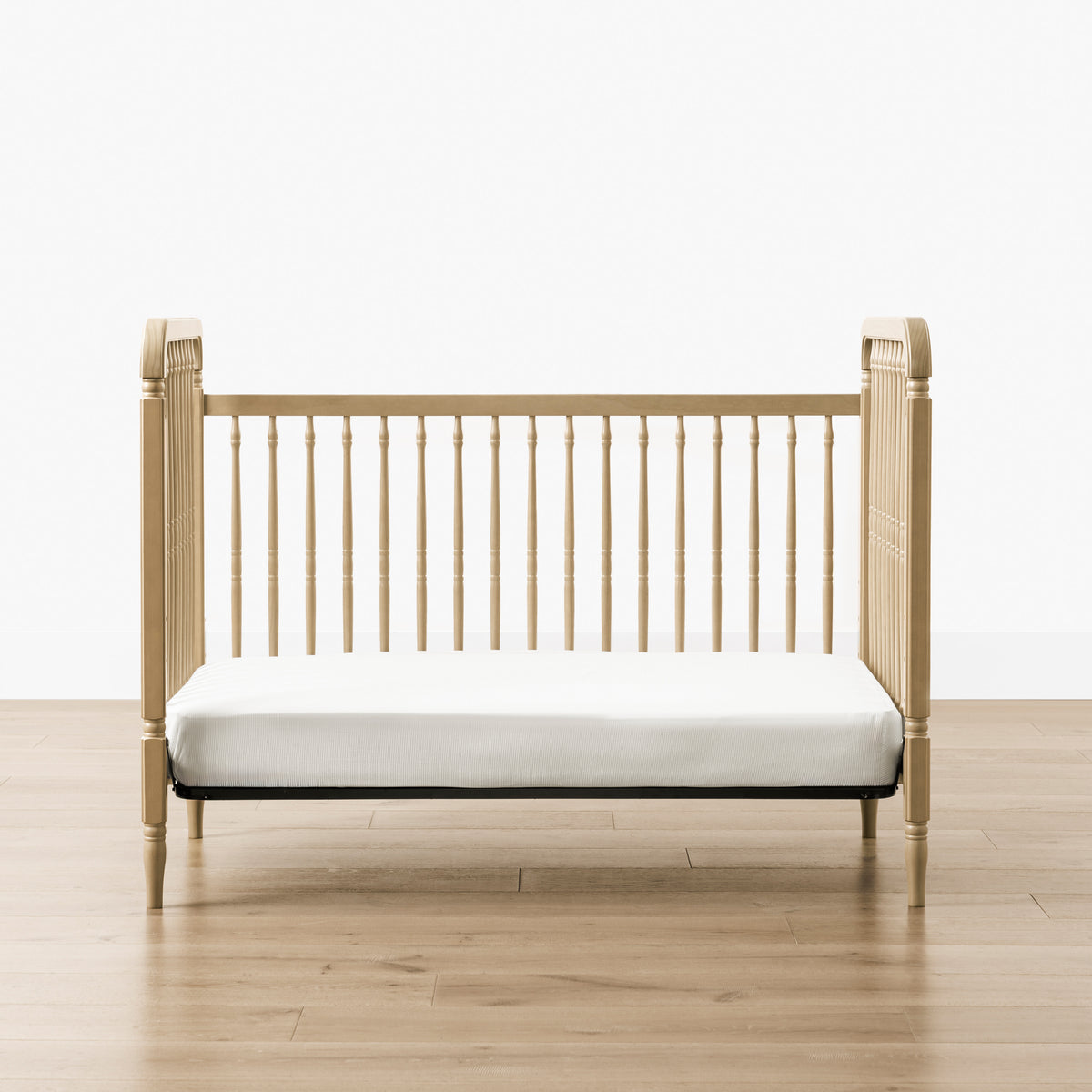 M7101WP,Namesake,Liberty 3-in-1 Convertible Spindle Crib w/Toddler Bed Conversion Kit in Washed Pine