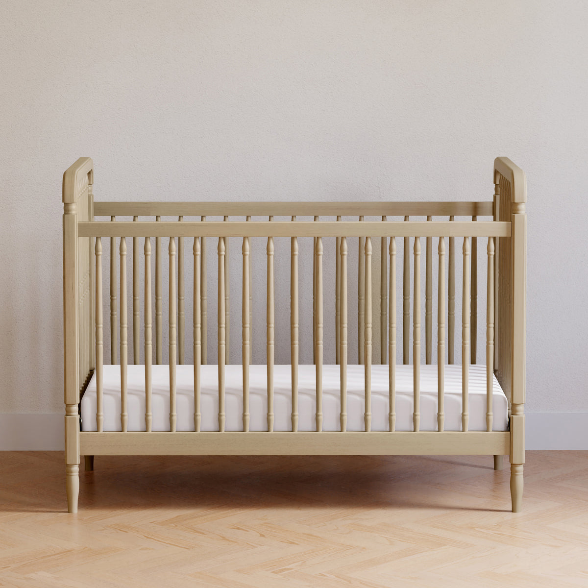 M7101WP,Namesake,Liberty 3-in-1 Convertible Spindle Crib w/Toddler Bed Conversion Kit in Washed Pine