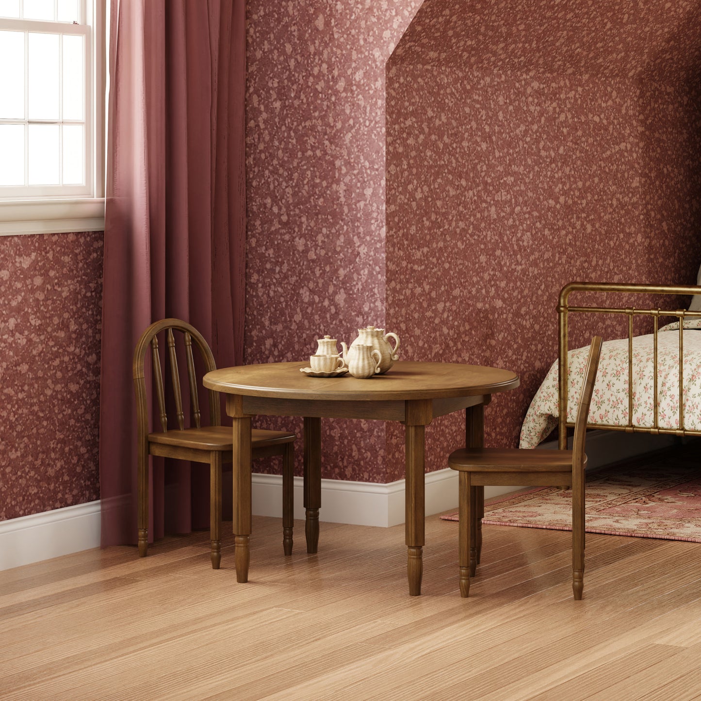 M7103NL,Namesake Kids,Liberty Spindle Play Chair in Natural Walnut