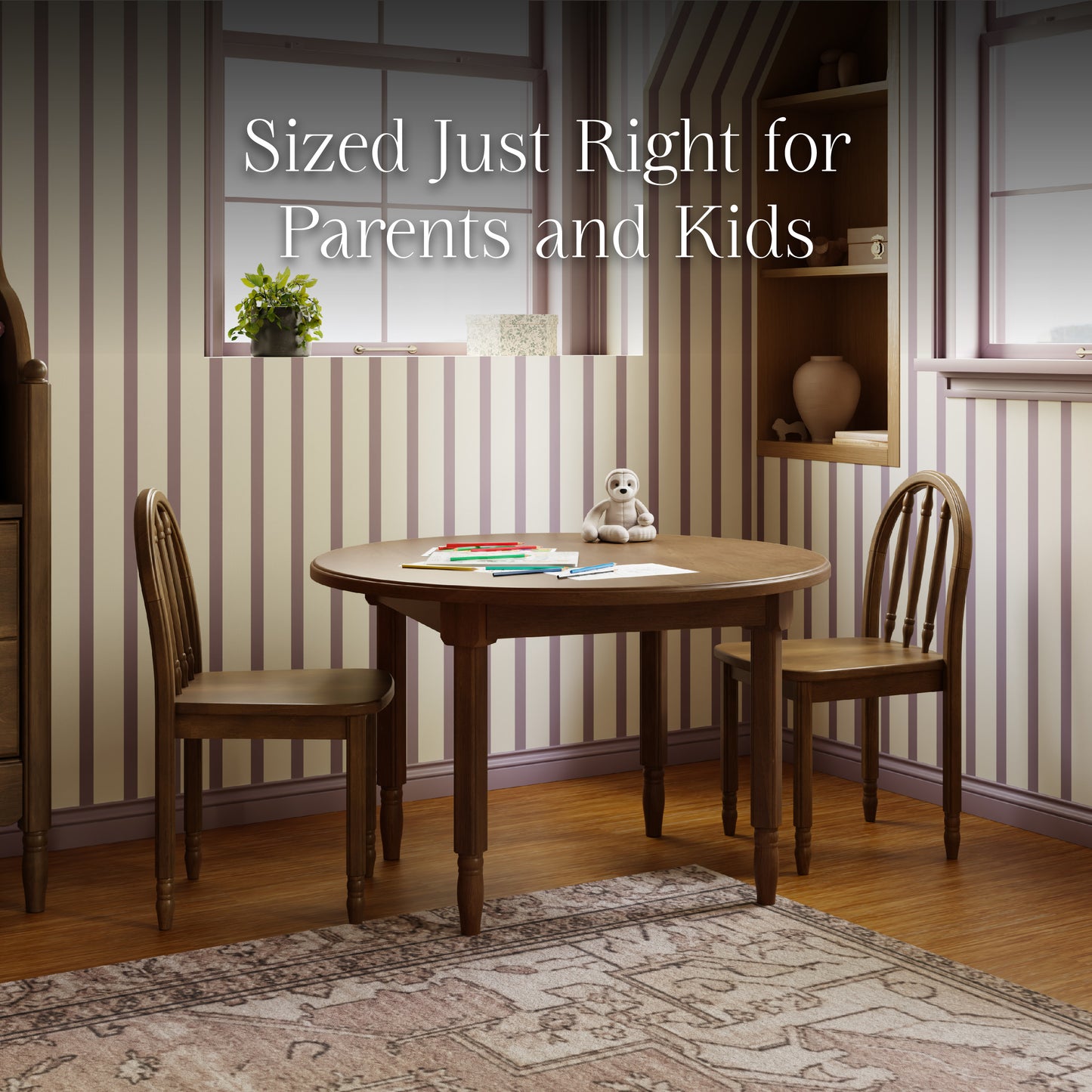 M7103NL,Namesake Kids,Liberty Spindle Play Chair in Natural Walnut